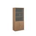Universal combination unit with glass upper doors 1790mm high with 4 shelves Wooden Storage Dams Beech 