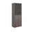 Universal combination unit with glass upper doors 2140mm high with 5 shelves Wooden Storage Dams Grey Oak 