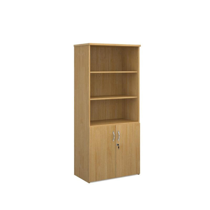 Universal combination unit with open top 1790mm high with 4 shelves Wooden Storage Dams Oak 