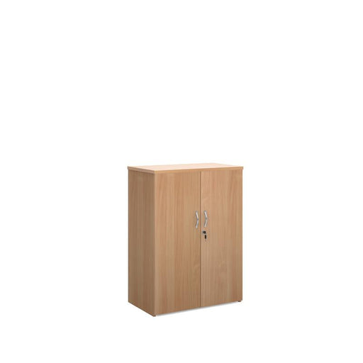 Universal double door cupboard 1090mm high with 2 shelves Wooden Storage Dams Beech 