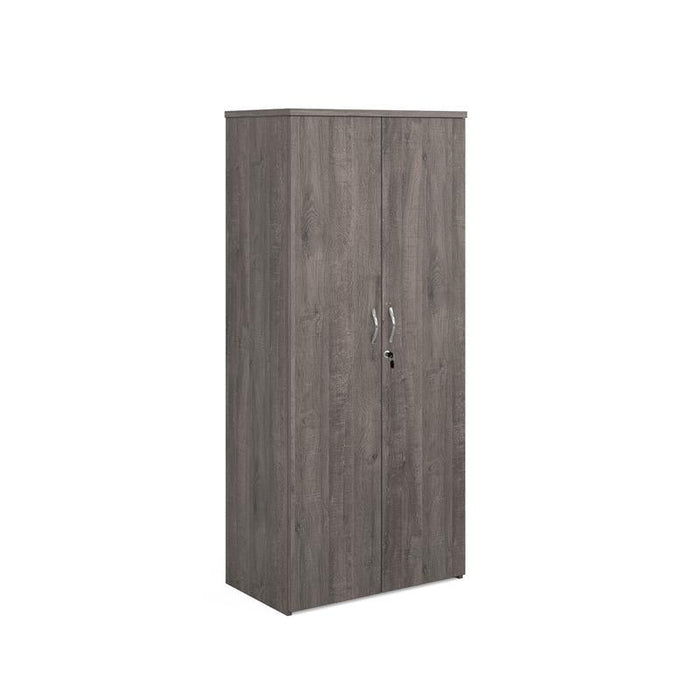 Universal double door cupboard 1790mm high with 4 shelves Wooden Storage Dams Grey Oak 