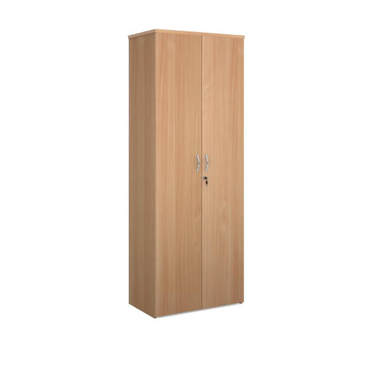 Universal double door cupboard 2140mm high with 5 shelves Wooden Storage Dams Beech 