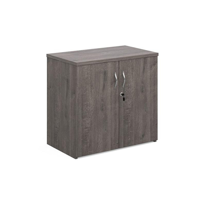 Universal double door cupboard 740mm high with 1 shelf Wooden Storage Dams Grey Oak 