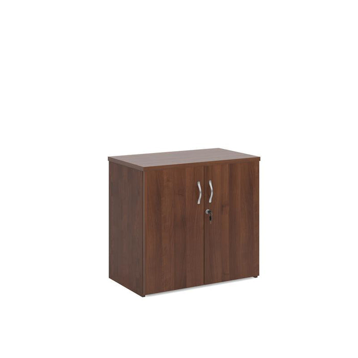 Universal double door cupboard 740mm high with 1 shelf Wooden Storage Dams Walnut 