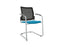 Urban Mesh Back Cantilever Meeting Chair Office Chairs Actiu Silver Turquoise 