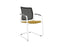 Urban Mesh Back Cantilever Meeting Chair Office Chairs Actiu White Mustard 