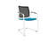 Urban Mesh Back Cantilever Meeting Chair Office Chairs Actiu White Turquoise 
