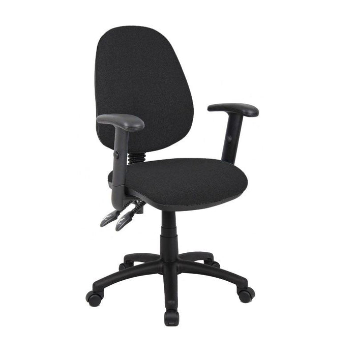 Vantage 100 2 lever PCB operators chair with adjustable arms Seating Dams Black 