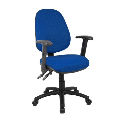 Vantage 100 2 lever PCB operators chair with adjustable arms Seating Dams Blue 