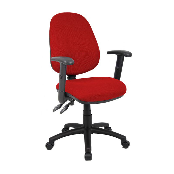 Vantage 100 2 lever PCB operators chair with adjustable arms Seating Dams Burgundy 