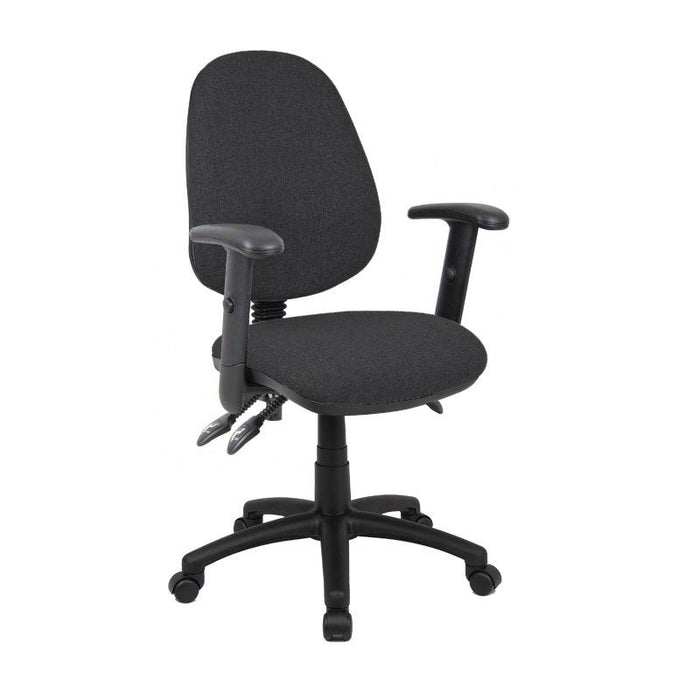 Vantage 200 3 lever asynchro operators chair with adjustable arms Seating Dams Charcoal 