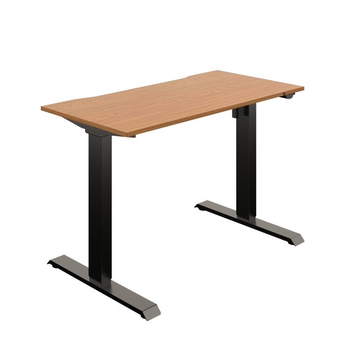 Ventus Heated Height Adjustable Desk WORKSTATIONS TC Group Oak Black 1200mm x 600mm