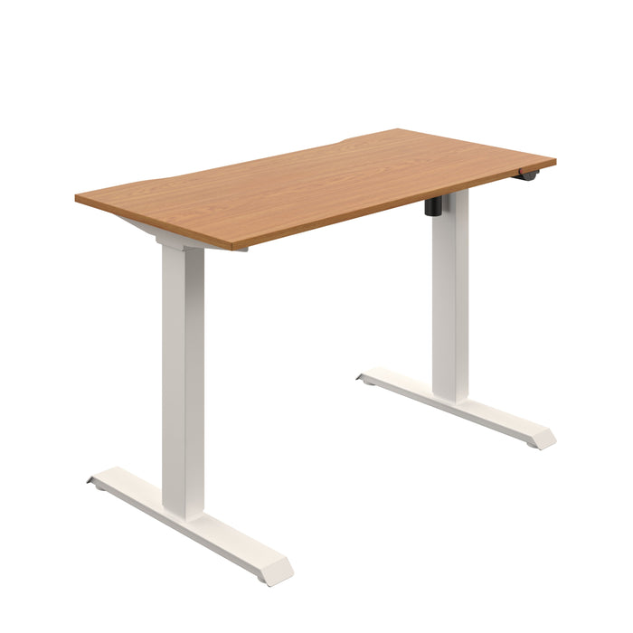 Ventus Heated Height Adjustable Desk WORKSTATIONS TC Group Oak White 1200mm x 600mm
