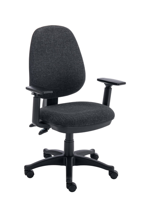 Versi Highback Operator Chair Office Chair, Fabric Office Chair TC Group Charcoal Height Adjustable 