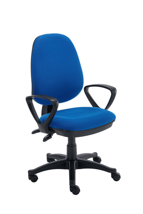 Versi Highback Operator Chair Office Chair, Fabric Office Chair TC Group Royal Blue Fixed 