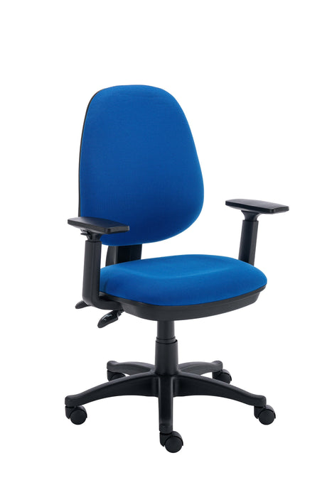 Versi Highback Operator Chair Office Chair, Fabric Office Chair TC Group Royal Blue Height Adjustable 