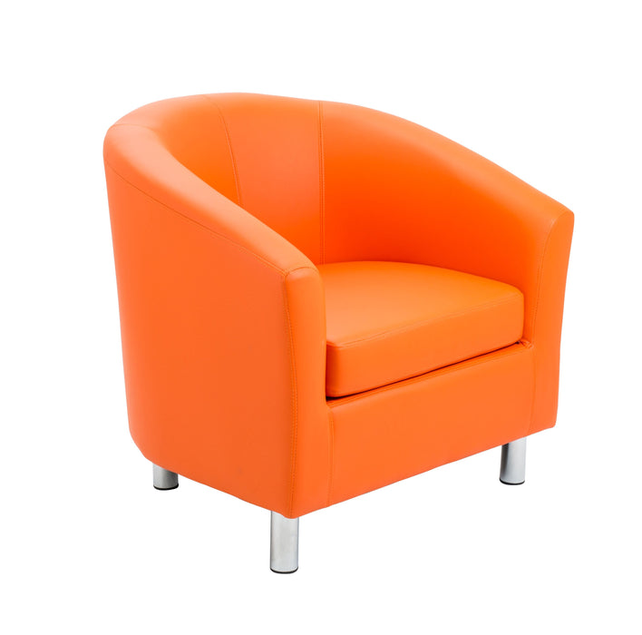 Vibrant Tub Armchair with Metal Feet SOFT SEATING & RECEP TC Group Orange 