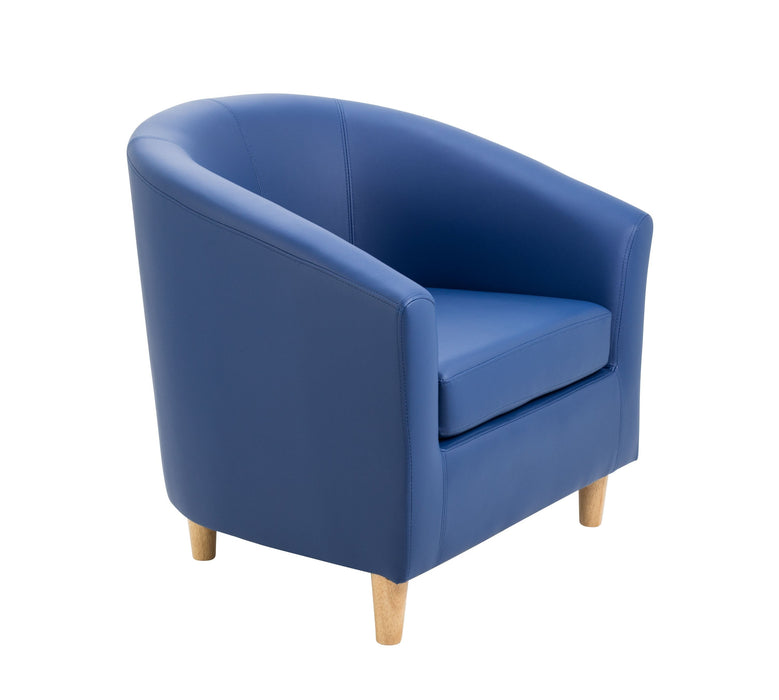 Vibrant Tub Armchair with Wooden Feet SOFT SEATING & RECEP TC Group Blue 