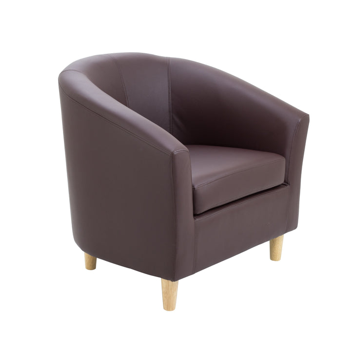 Vibrant Tub Armchair with Wooden Feet SOFT SEATING & RECEP TC Group Brown 