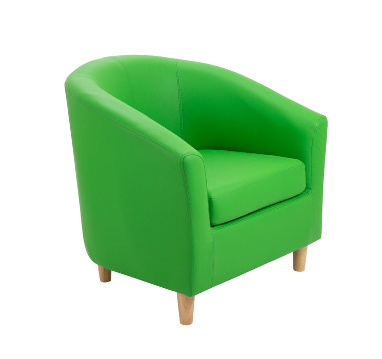 Vibrant Tub Armchair with Wooden Feet SOFT SEATING & RECEP TC Group Green 