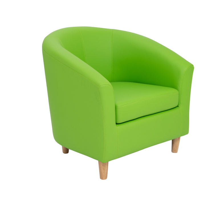 Vibrant Tub Armchair with Wooden Feet SOFT SEATING & RECEP TC Group Light Green 
