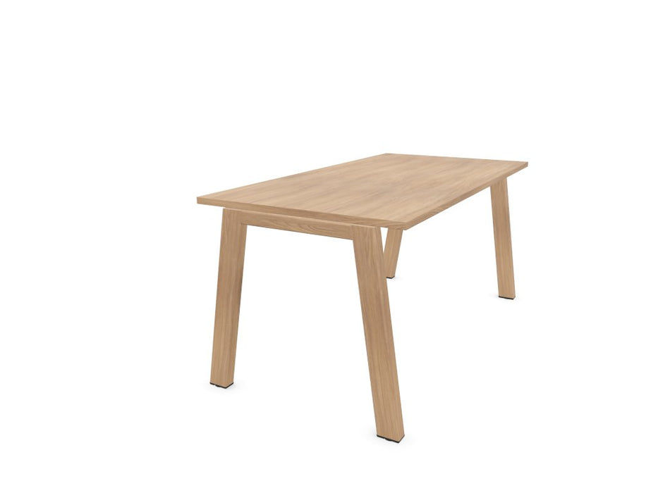 Vital Plus 300 individual desks - wooden leg Rectangular Office Desks Actiu Chestnut/Chestnut None 1400mm x 800mm