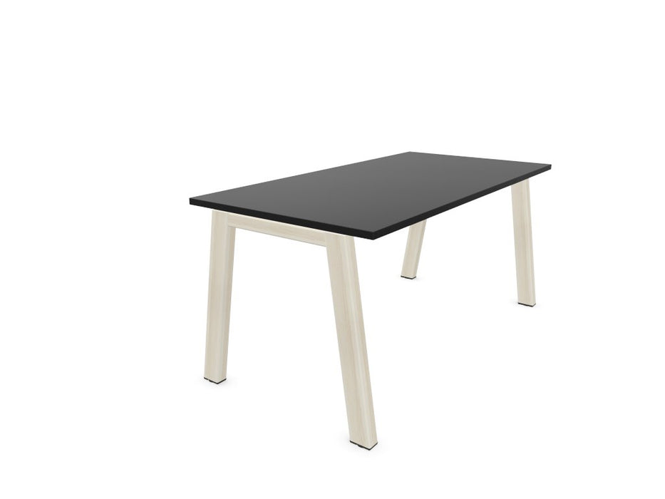 Vital Plus 300 individual desks - wooden leg Rectangular Office Desks Actiu Lime Oak/Black None 1400mm x 800mm
