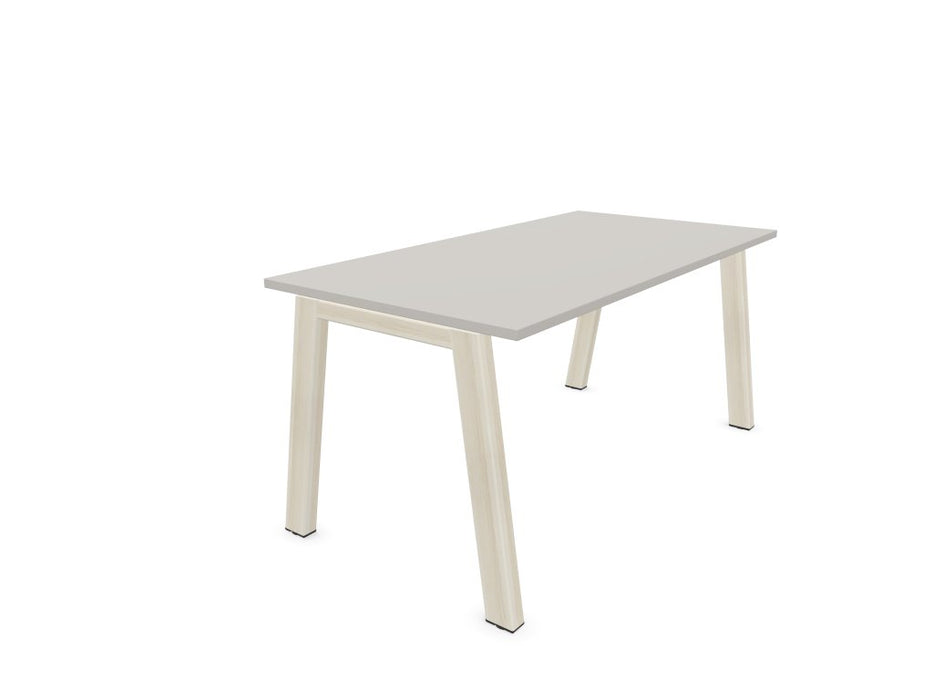 Vital Plus 300 individual desks - wooden leg Rectangular Office Desks Actiu Lime Oak/Coco Grey None 1400mm x 800mm