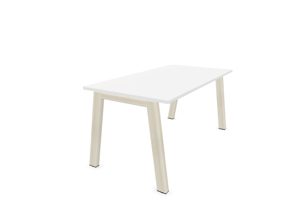 Vital Plus 300 individual desks - wooden leg Rectangular Office Desks Actiu Lime Oak/White None 1400mm x 800mm