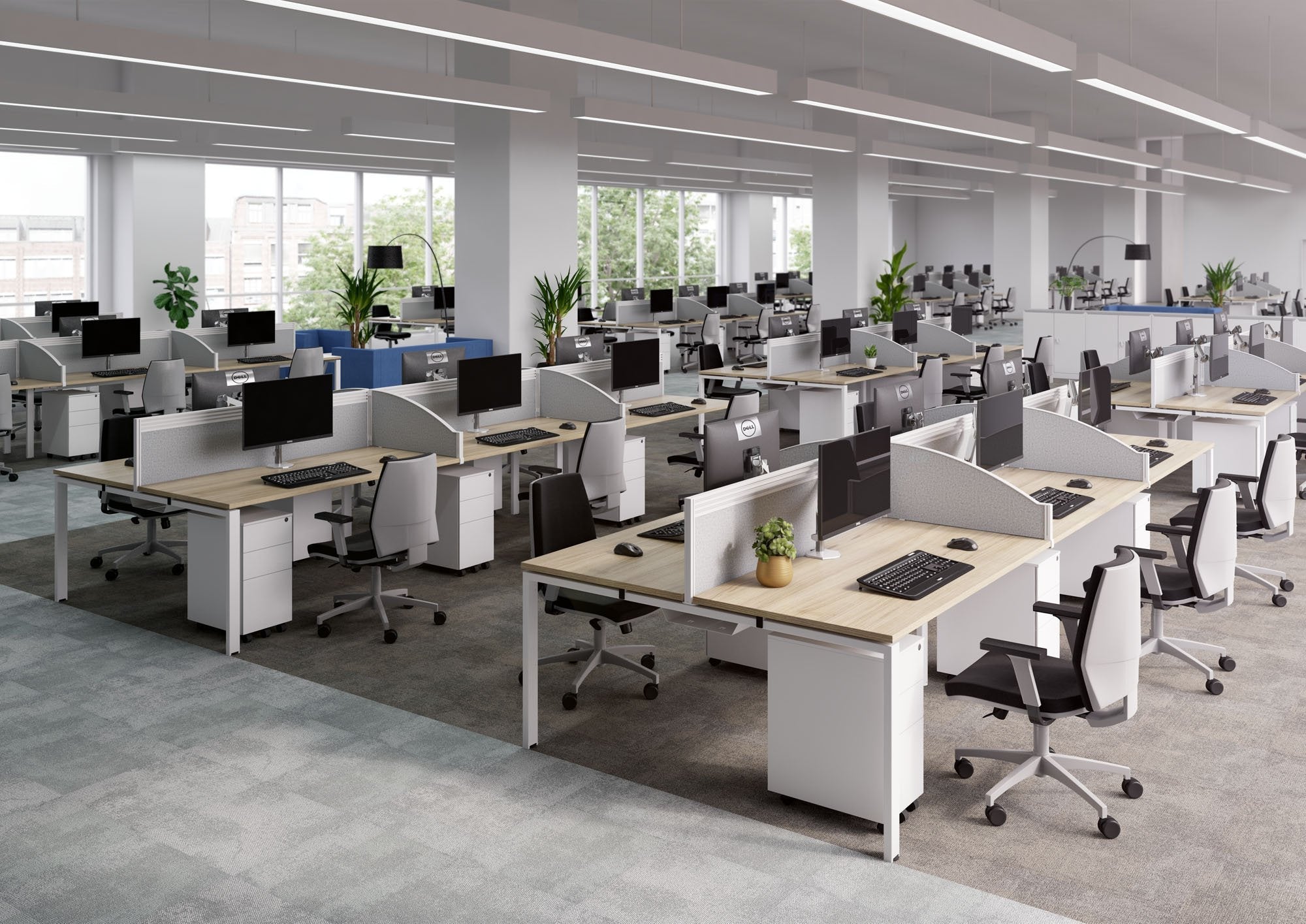 White Mobile Under Desk Pedestal