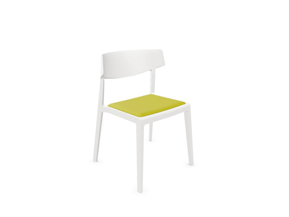 Wing Multipurpose side chair Meeting chair Actiu White Polyurethane Seat Pad Pistacio