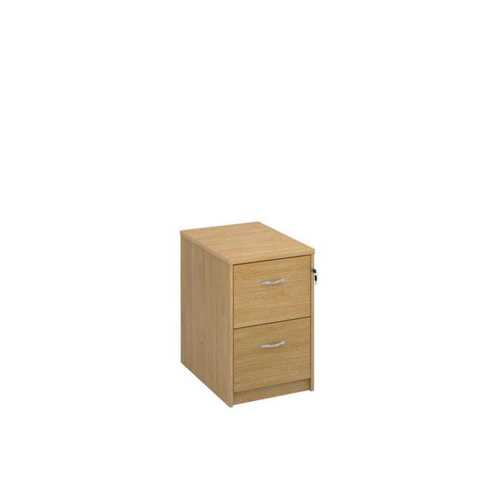 Wooden 2 drawer filing cabinet with silver handles 730mm high Wooden Storage Dams 