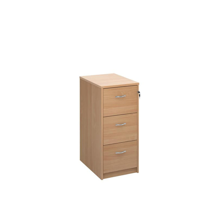 Wooden 3 drawer filing cabinet with silver handles 1045mm high Wooden Storage Dams 