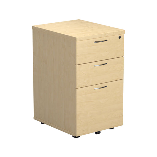 Wooden 3 Drawer Under Desk Pedestal PEDESTALS TC Group Maple 