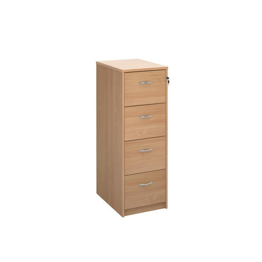 Wooden 4 drawer filing cabinet with silver handles 1360mm high Wooden Storage Dams 