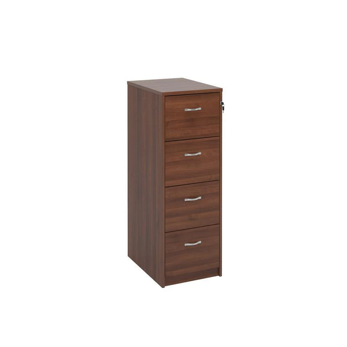 Wooden 4 drawer filing cabinet with silver handles 1360mm high Wooden Storage Dams 