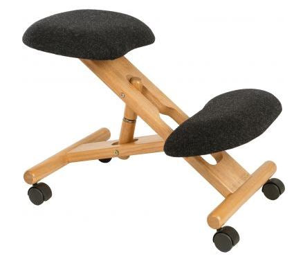 Wooden Kneeling Stool 24HR & POSTURE > bad back chair > 24 hr chair > call centre chair Teknik Charcoal 