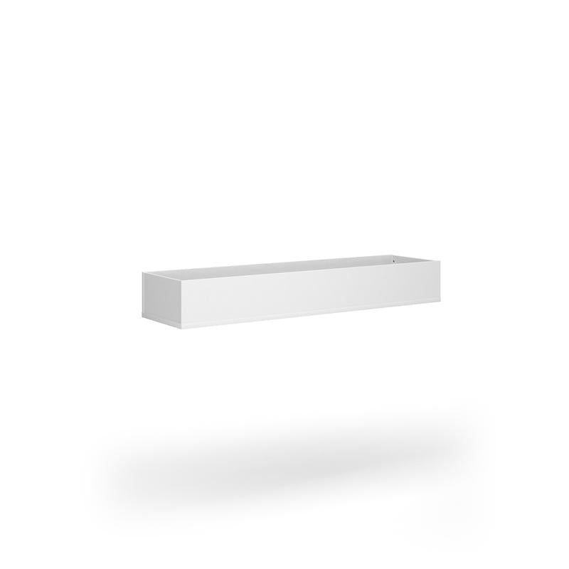 Wooden planter 1600mm wide to fit on side-by-side wooden lockers - white