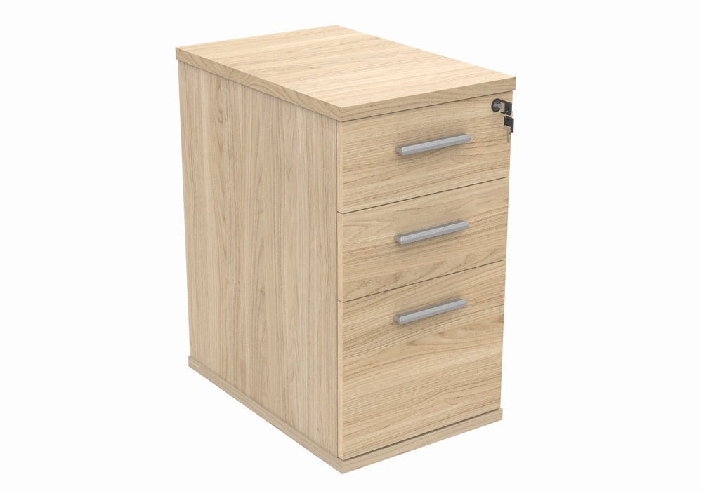 Workwise Desk High Office Storage Unit Furniture TC GROUP 600 Deep Oak 