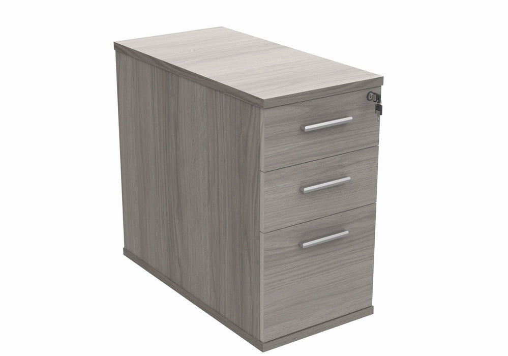 Workwise Desk High Office Storage Unit Furniture TC GROUP 800 Deep Grey Oak 