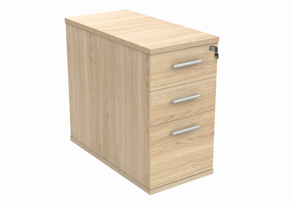 Workwise Desk High Office Storage Unit Furniture TC GROUP 800 Deep Oak 