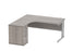 Workwise Double Upright Left Hand Corner Desk + Desk High Pedestal Furniture TC GROUP 1600X1200 Alaskan Grey Oak Silver