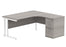 Workwise Double Upright Right Hand Corner Desk + Desk High Pedestal Furniture TC GROUP 1600X1200 Alaskan Grey Oak/Silver 