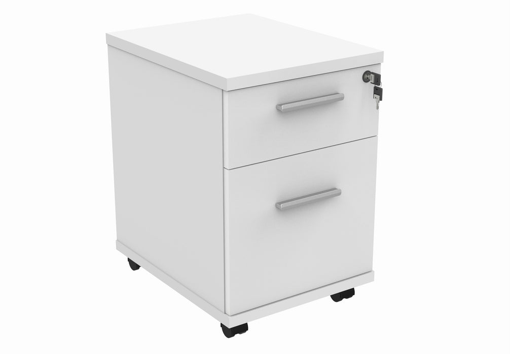 Workwise Mobile Under Desk Office Storage Unit Furniture TC GROUP 2 Drawers White 