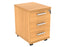 Workwise Mobile Under Desk Office Storage Unit Furniture TC GROUP 3 Drawers Beech 