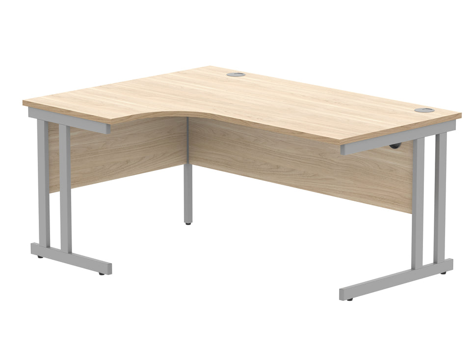 Workwise Office Left Hand Corner Desk With Steel Double Upright Cantilever Frame Furniture TC GROUP 