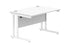 Workwise Office Rectangular Desk With Steel Double Upright Cantilever Frame Furniture TC GROUP 1200X800 Arctic White/White 