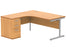 Workwise Single Upright Left Hand Radial Desk + Desk High Pedestal Furniture TC GROUP 