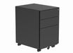 Workwise Steel Mobile Under Desk Office Storage Unit Furniture TC GROUP 3 Drawers Black 