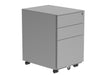 Workwise Steel Mobile Under Desk Office Storage Unit Furniture TC GROUP 3 Drawers Silver 